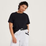 Allbirds Allgood-Baumwoll-T-Shirt für Damen DZ826216 natürliches Schwarz – Bild 2