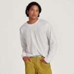 Allbirds Allgood-Langarm-T-Shirt für Herren aus Baumwolle DZ826137 Schneesturm