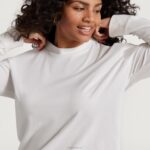 Allbirds Damen-Langarm-T-Shirt aus Allgood-Baumwolle DZ826220 Schneesturm – Bild 2