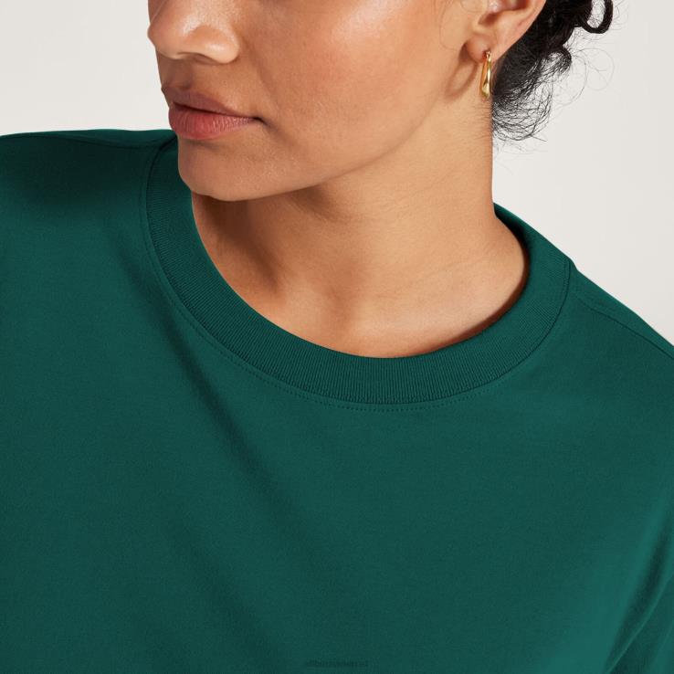 Allbirds Damen-Langarm-T-Shirt aus Allgood-Baumwolle DZ826221 tiefer Smaragd – Bild 3