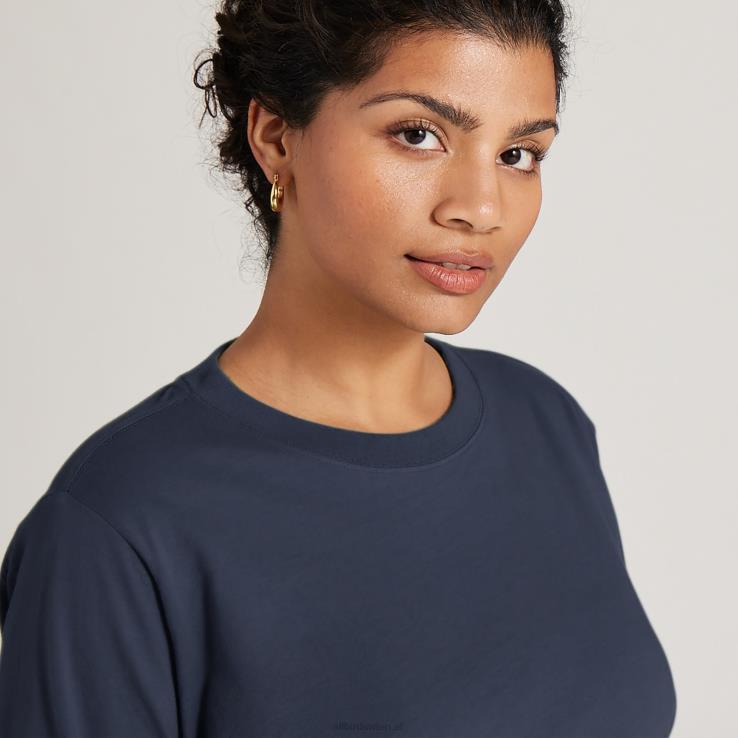 Allbirds Damen-Langarm-T-Shirt aus Allgood-Baumwolle DZ826222 dunstiges Indigo – Bild 2