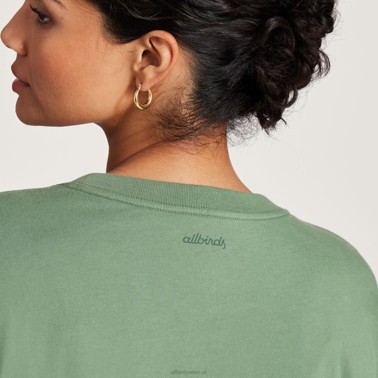 Allbirds Damen-Langarm-T-Shirt aus Allgood-Baumwolle DZ826223 neblige Ladung – Bild 4