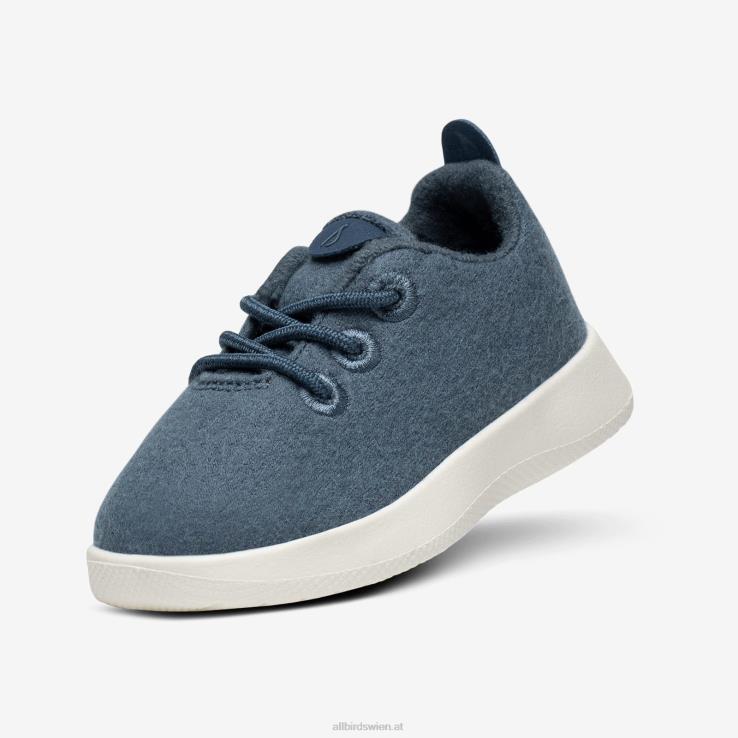 Allbirds Smallbirds Wollläufer – kleine Kinder DZ826241 ruhiges Blaugrün (natürliche weiße Sohle) – Bild 1