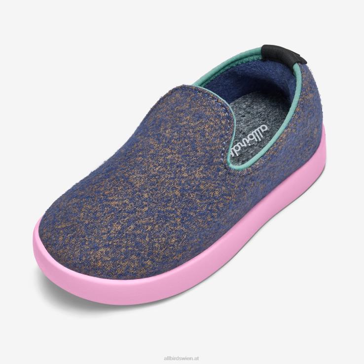 Allbirds Smallbirds Wollliegen – kleine Kinder DZ826247 wowza blue (schwimmende rosa Sohle) – Bild 1
