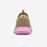 Allbirds Tree-Dasher-Staffel der Frauen DZ826187 dunstiges Beige (lebendige rosa Sohle) – Bild 4