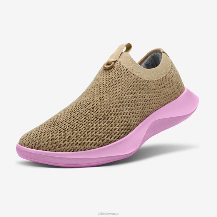 Allbirds Tree-Dasher-Staffel der Frauen DZ826187 dunstiges Beige (lebendige rosa Sohle) – Bild 1